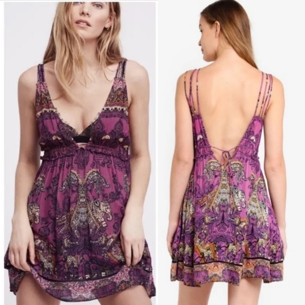 Free People Me To You Printed Dress